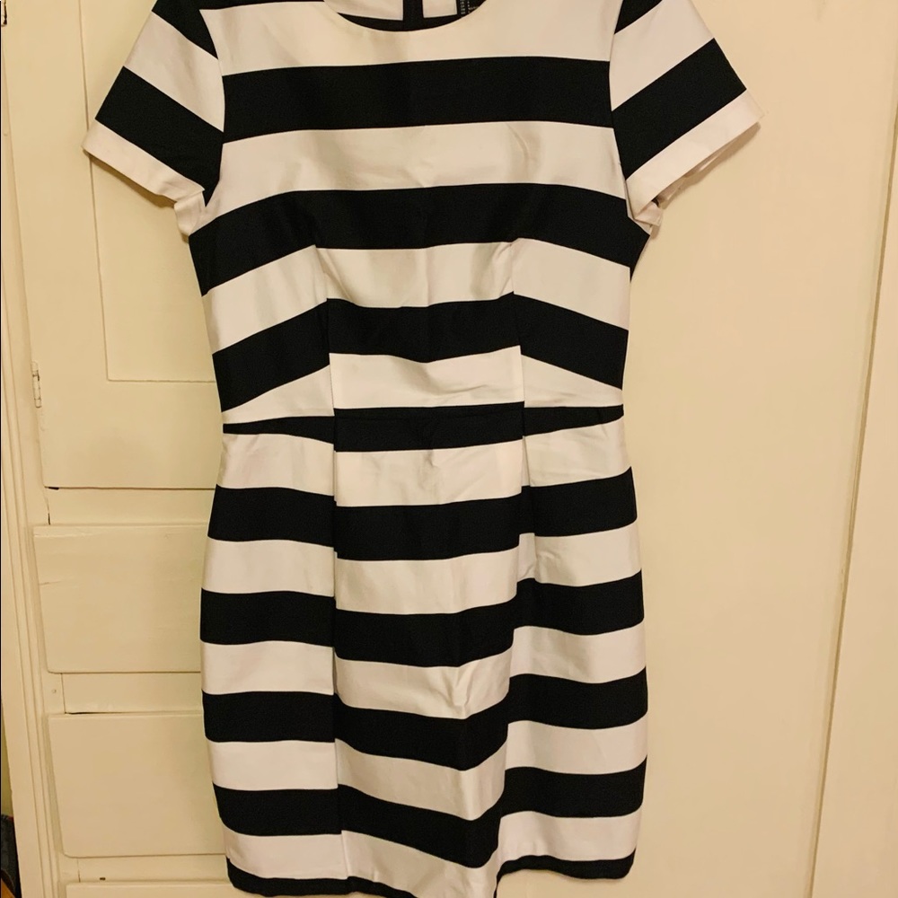 H&M black and white stripe dress